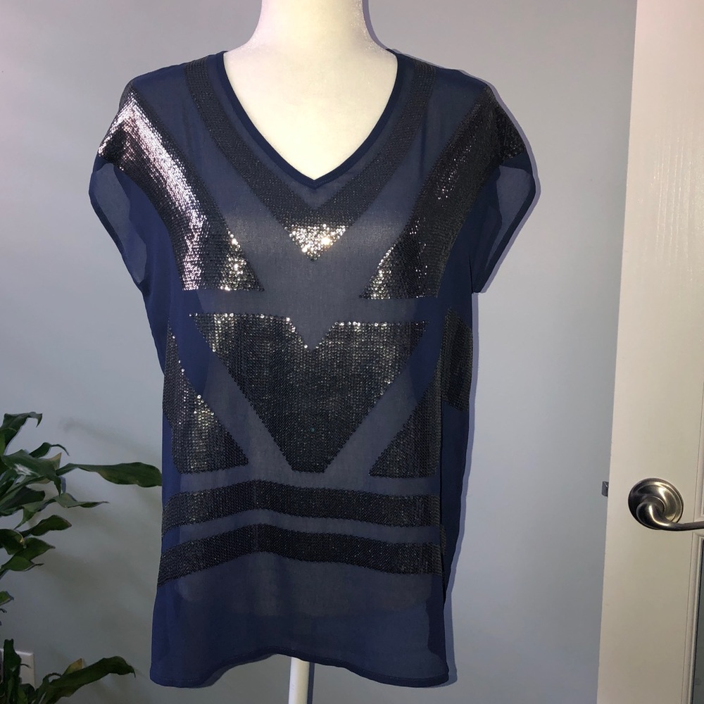 Black by Saks 5th Avenue sparkly sequins top